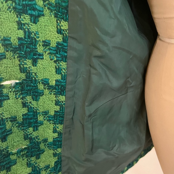 Vintage Green Houndstooth Jacket - 6 - Picture 3 of 4